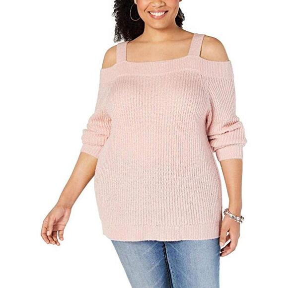 Inc International Concepts Womens Plus Size Cold-Shoulder Sweater Size 1X - Picture 1 of 2